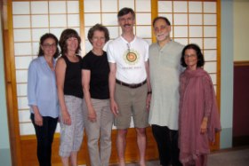 St. Louis Iyengar Yoga teachers at 9-1-14 Memorial: Kathy Simon, Jane Fitzgerald, Jean Durel, Robert Gadon, Bruce Roger, Tiki Misra. Absent: Kathy Digby